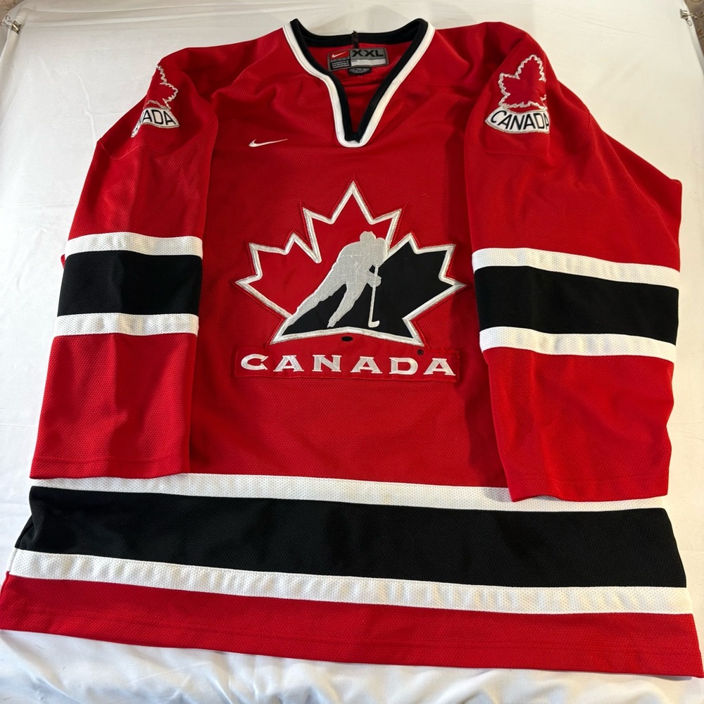 Vintage Nike Canada Ice Hockey Jersey Mens Red Shirt National Team Rare Size XXL